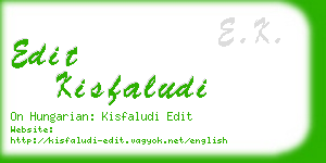 edit kisfaludi business card
